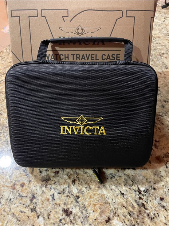 Invicta Other - Invicta Black with Yellow Logo Travel Watch Case